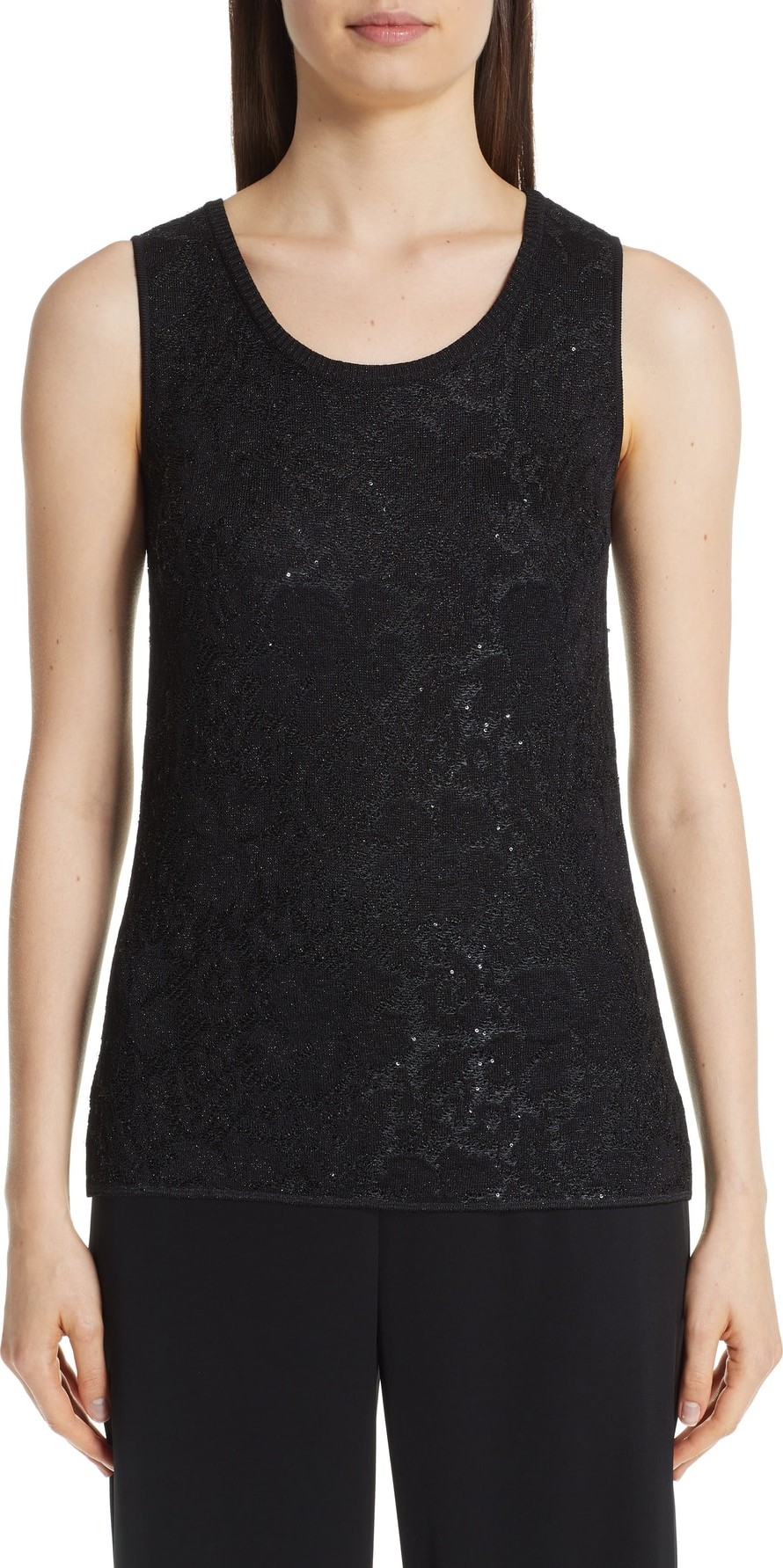 St. John Stellar Gaze Jacquard Knit Shell