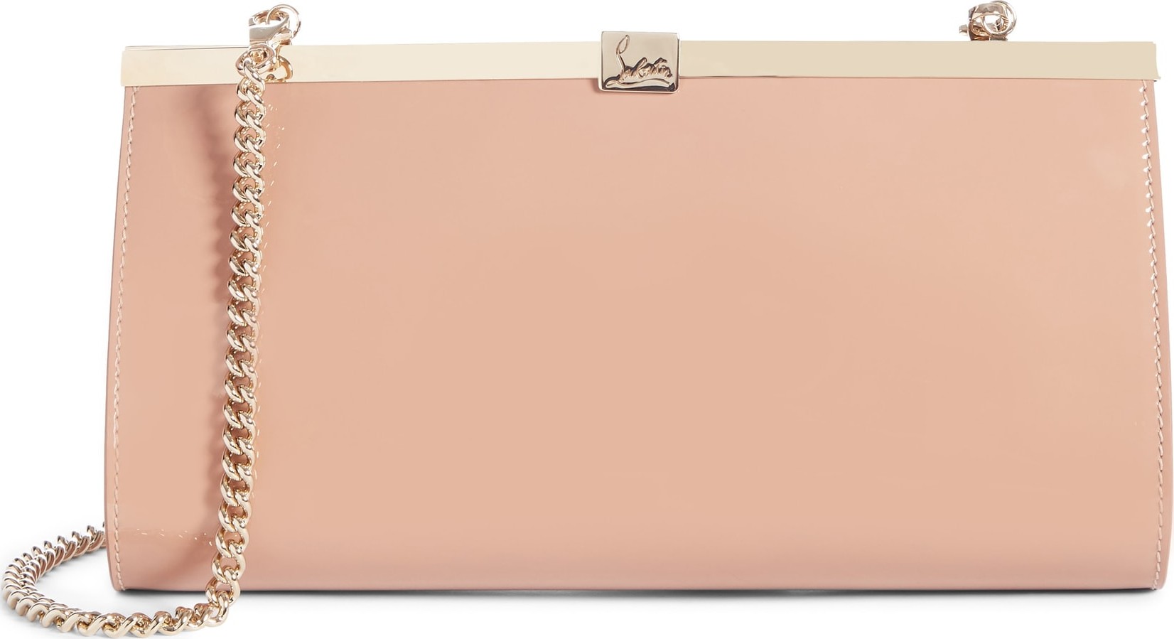 Christian Louboutin Palmette Patent Leather Frame Clutch