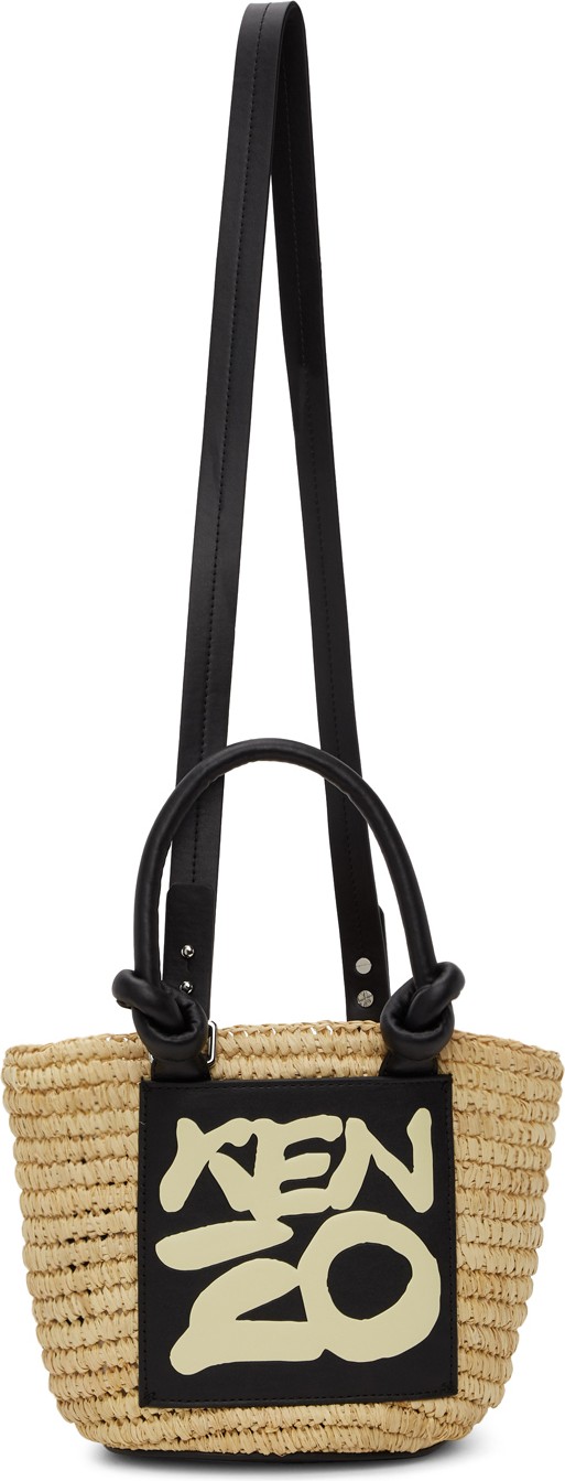 KENZO Beige Mini Kopakabana Basket Bag