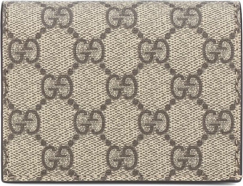 Gucci GG Supreme leather and canvas wallet