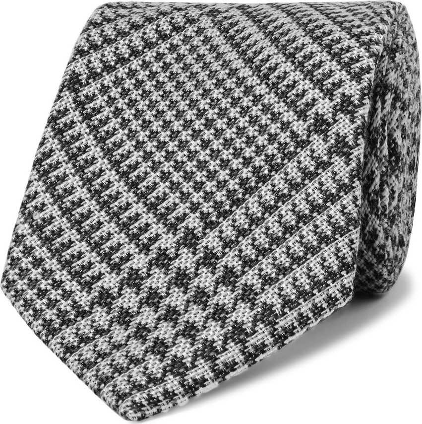 TOM FORD 8.5cm Prince of Wales Checked Wool and Silk-Blend Tie