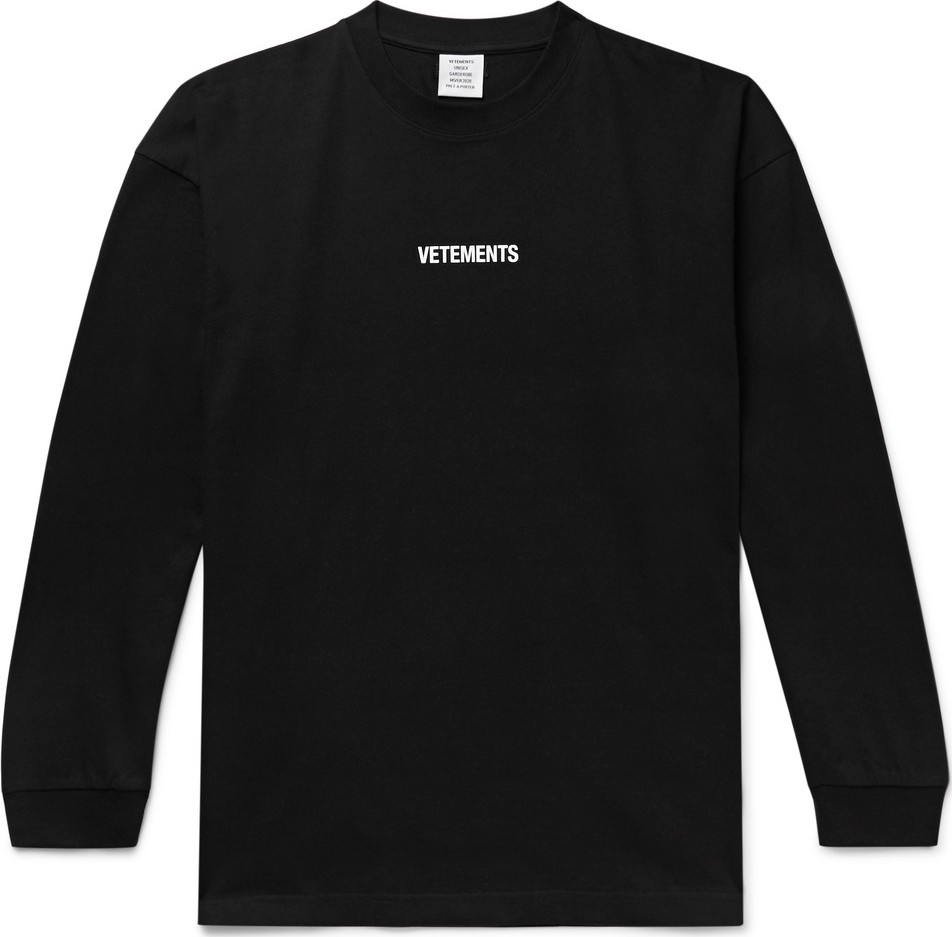 Vetements Oversized Logo-Print Cotton-Jersey T-Shirt
