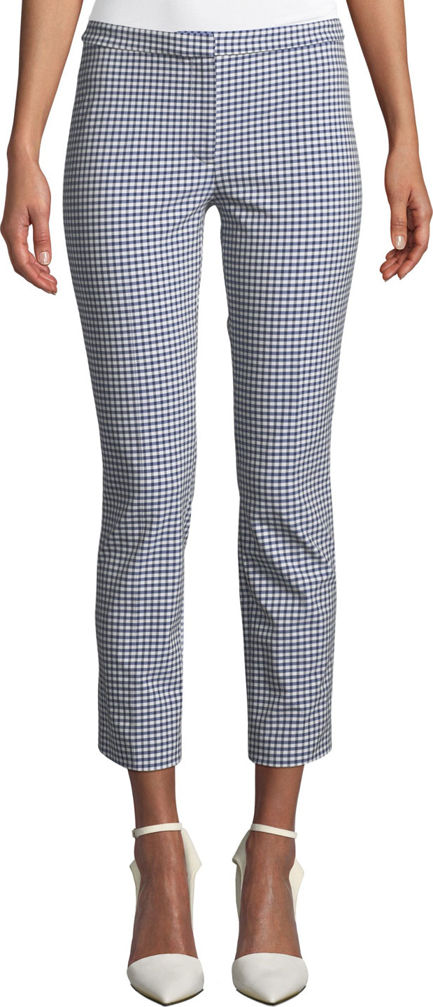 Theory Classic Skinny Gingham Ankle Pants