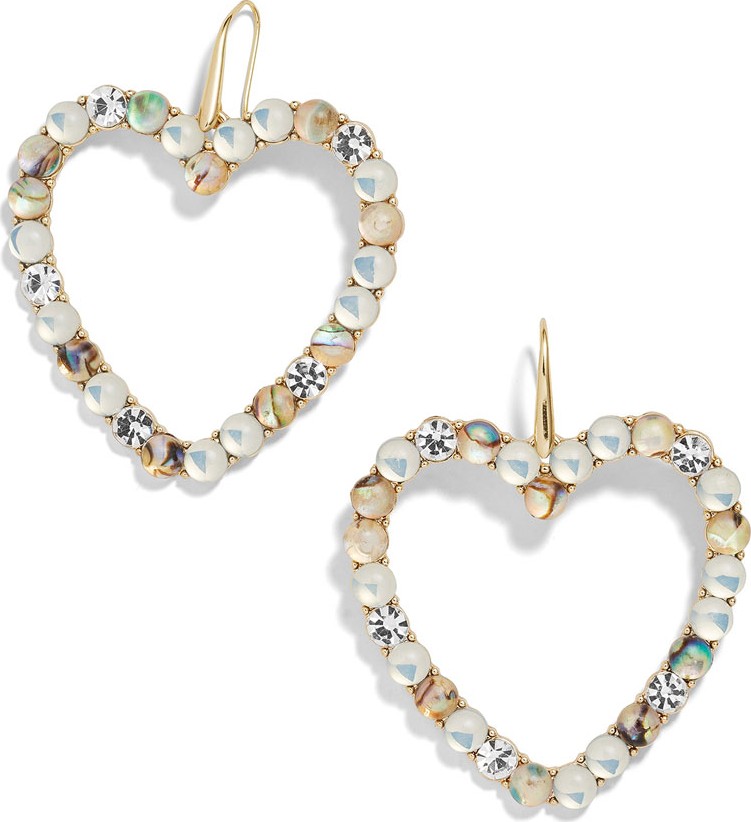 BAUBLEBAR Aerilyn Heart Drop Earrings, White