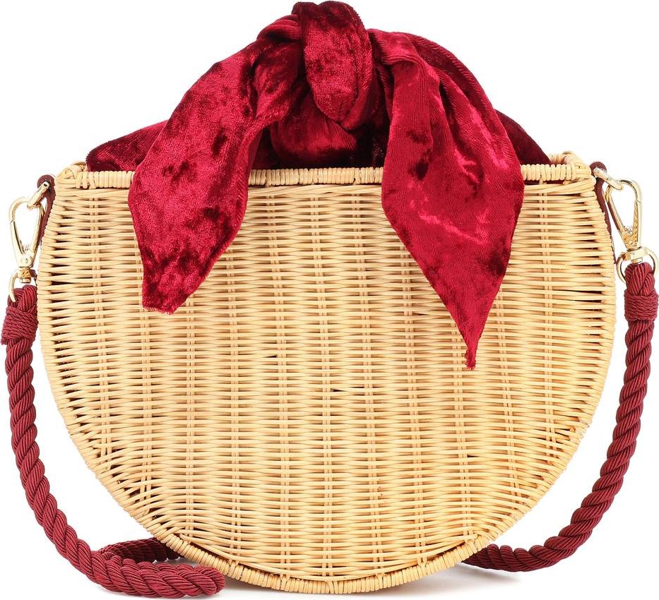 KAYU Exclusive to Mytheresa – Dylan velvet and straw tote
