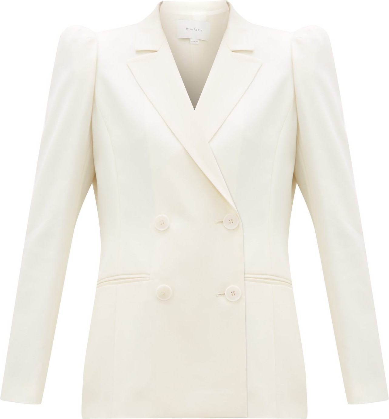 Ryan Roche Double-breasted wool-twill jacket