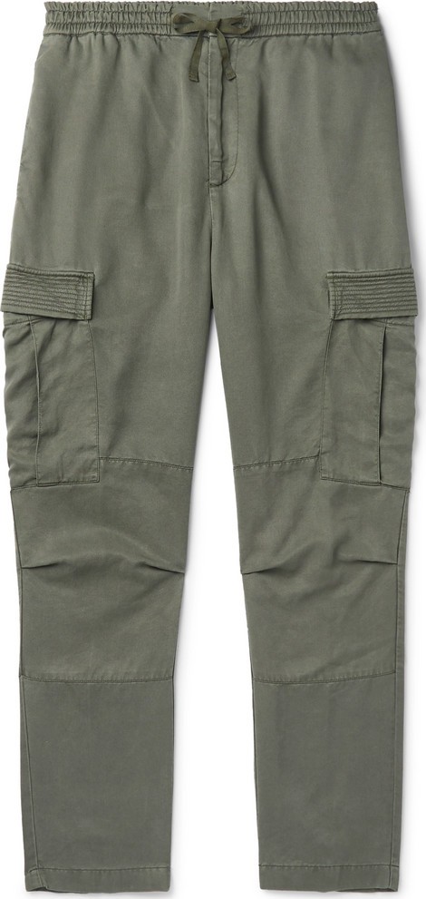 Officine Générale Tapered Garment-Dyed Lyocell Cargo Trousers