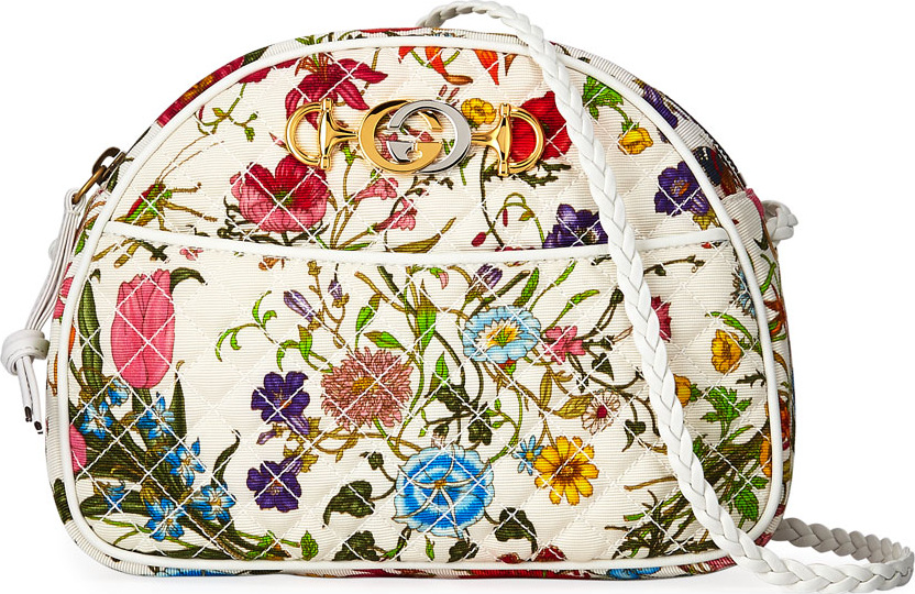 Gucci Trapuntata Small Quilted Floral Shoulder Bag