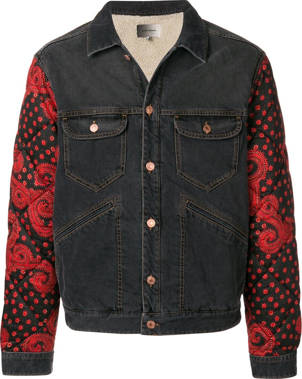 Isabel Marant quilted sleeve denim jacket