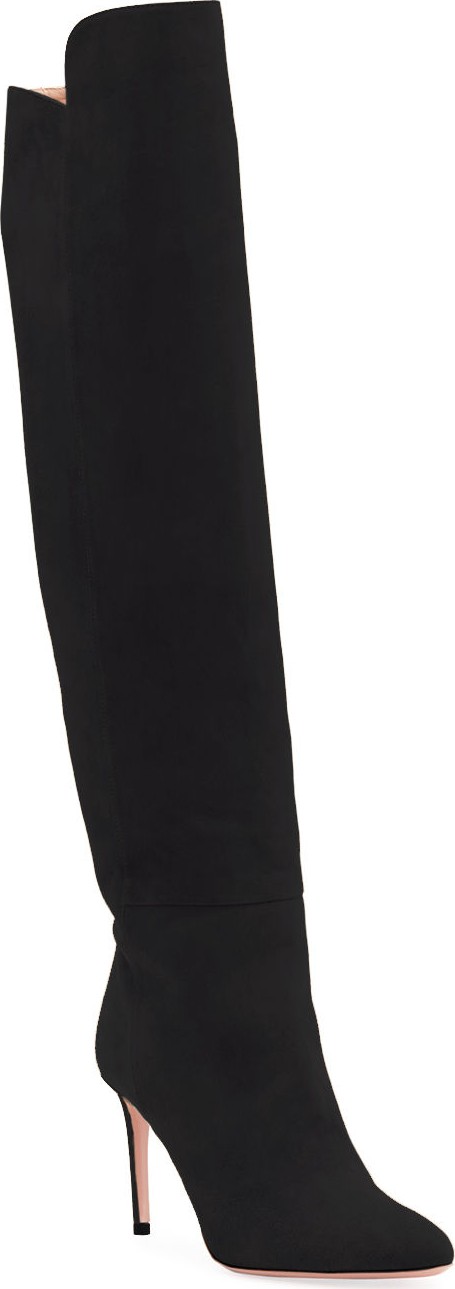 Aquazzura Gainsbourg Suede Knee Boots