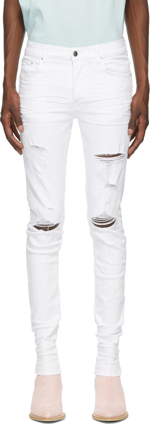Amiri White Thrasher Plus Jeans
