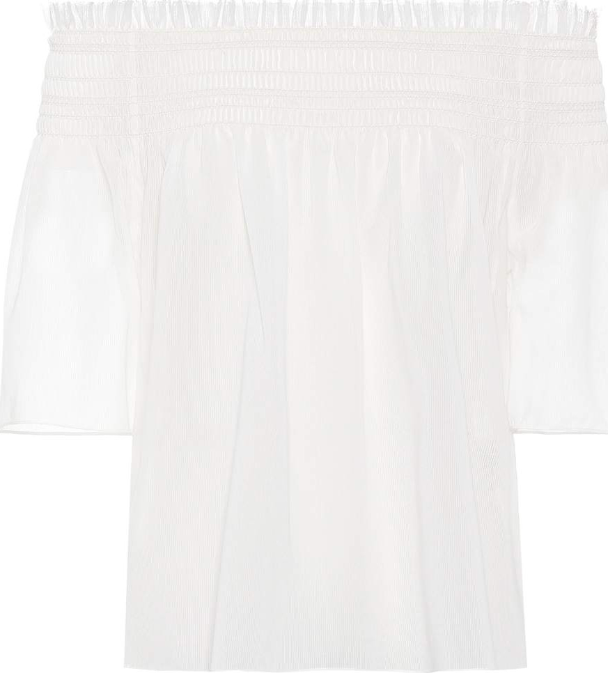 Saint Laurent Off-the-shoulder cotton top