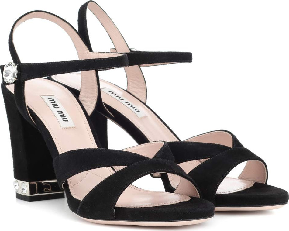 Miu Miu Embellished suede sandals