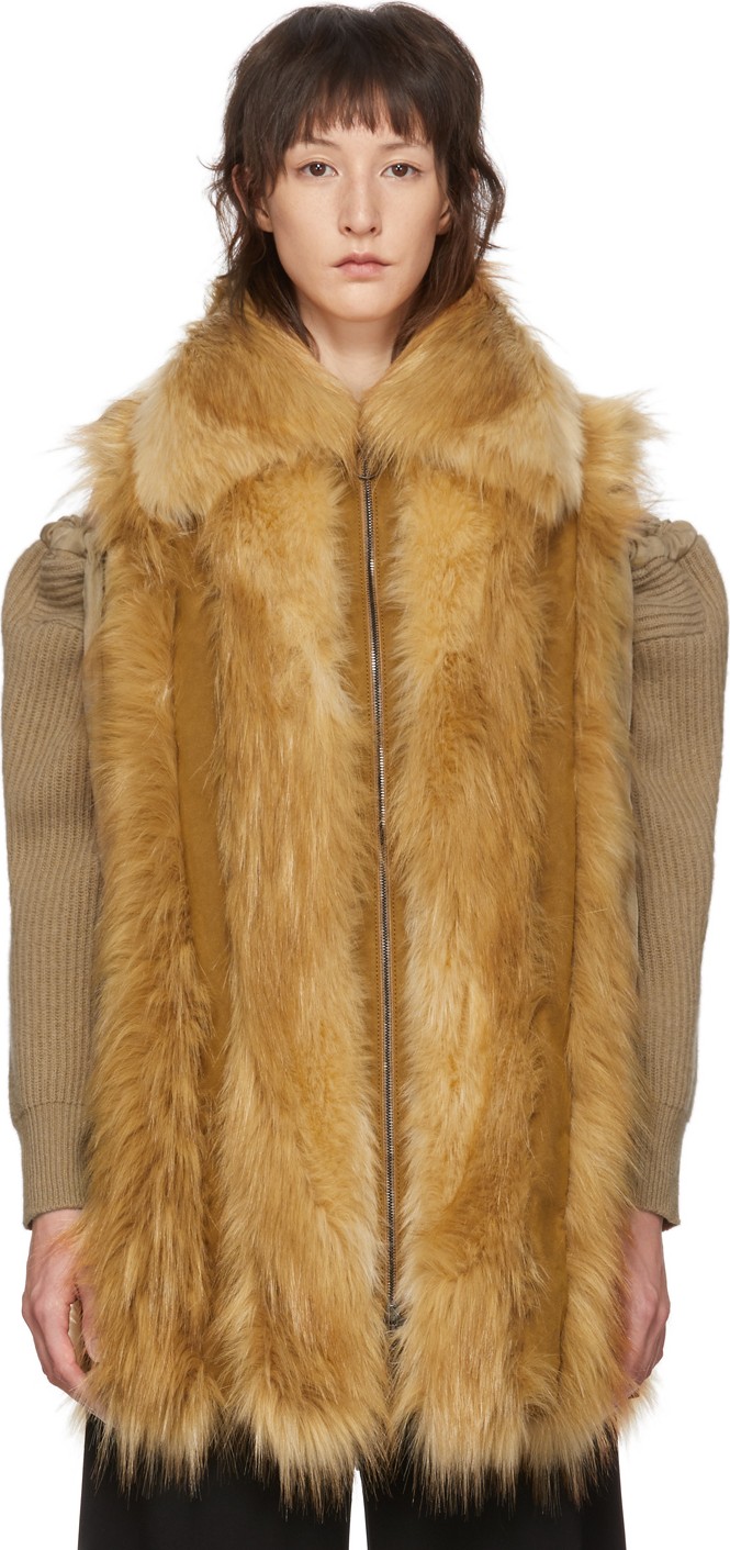Stella McCartney Brown Faux-Fur Vest