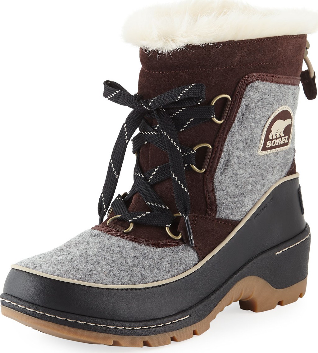 Sorel Tivoli III Waterproof Lace-Up Winter Boots with Faux Fur
