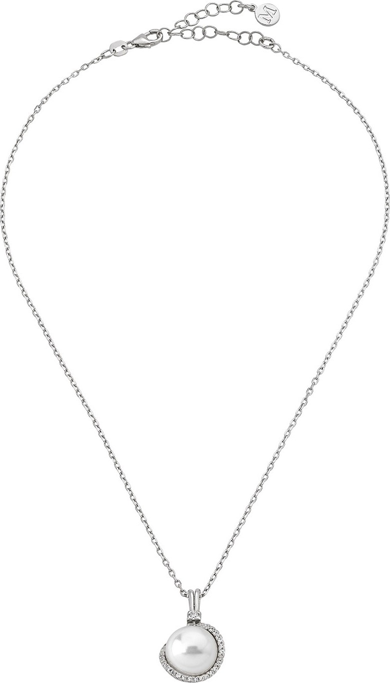Majorica 12mm Pearl & Cubic Zirconia Pendant Necklace