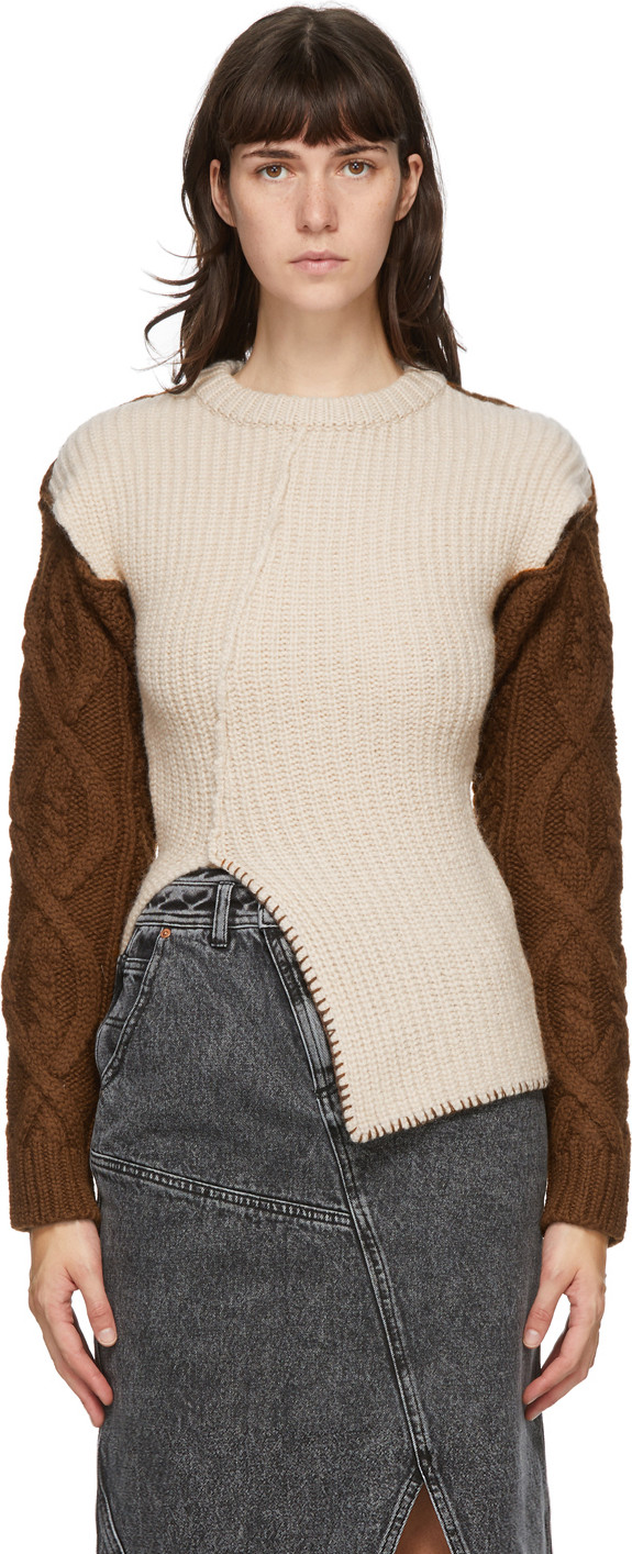 Andersson Bell - Beige & Brown Knit Mollyna Sweater