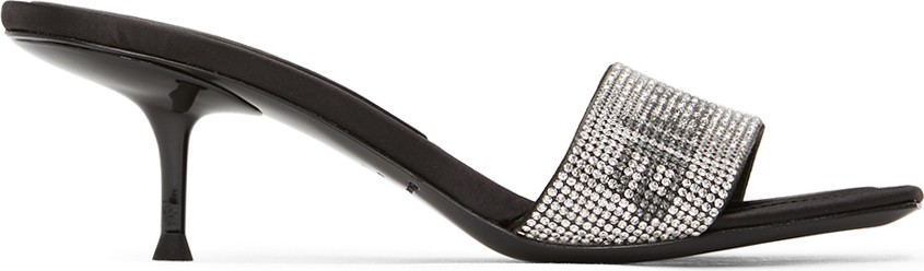 Alexander Wang Black Jessie Crystal Sandals