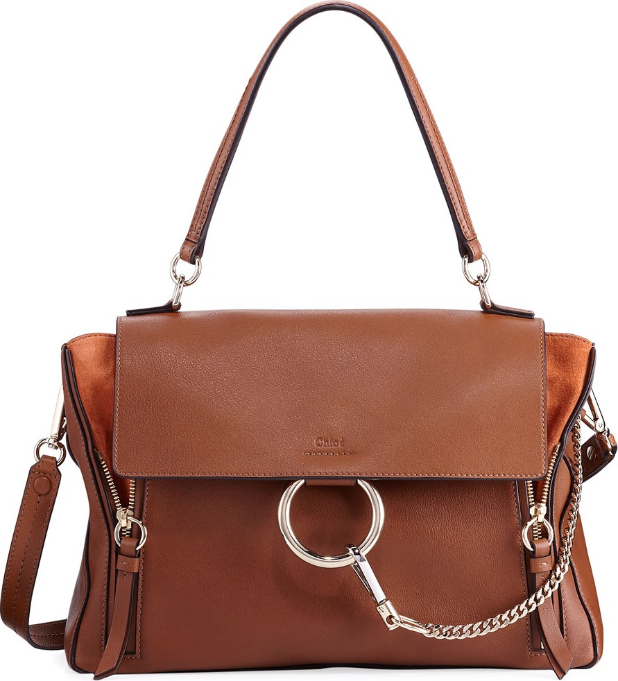 Chloe Faye Day Mixed Flap Medium Shoulder Bag