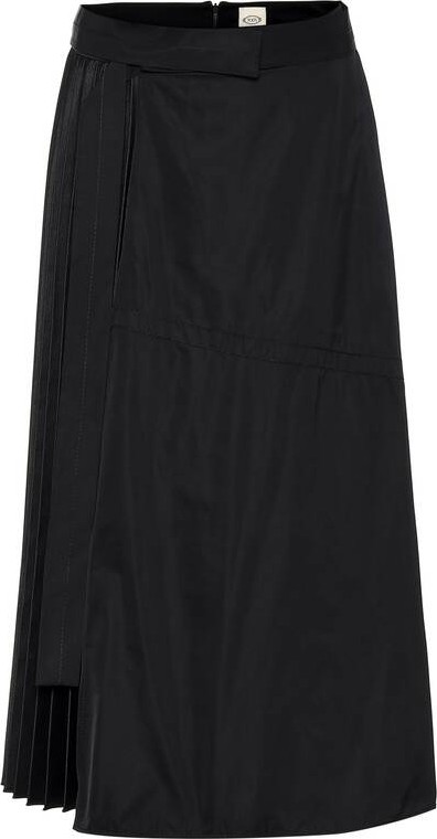 Tod's High-rise faux-leather skirt