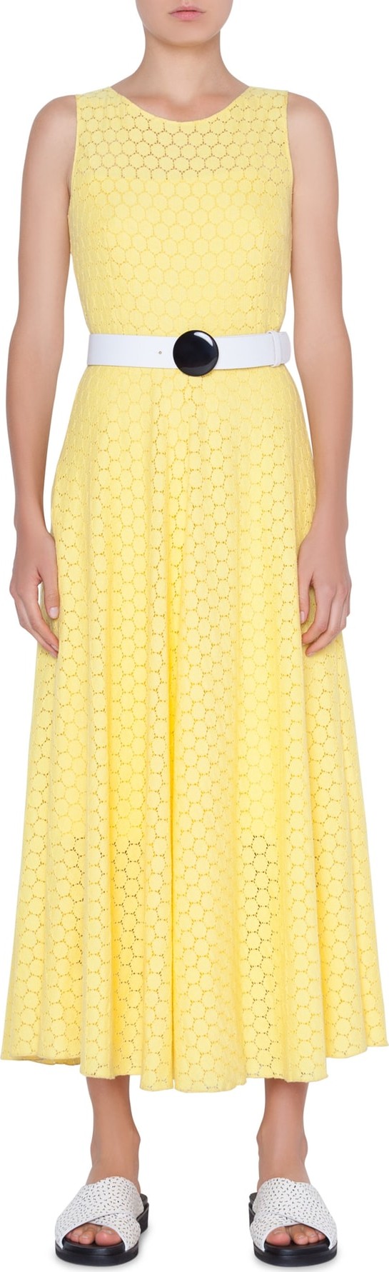 Akris Punto Belted Lace Dress