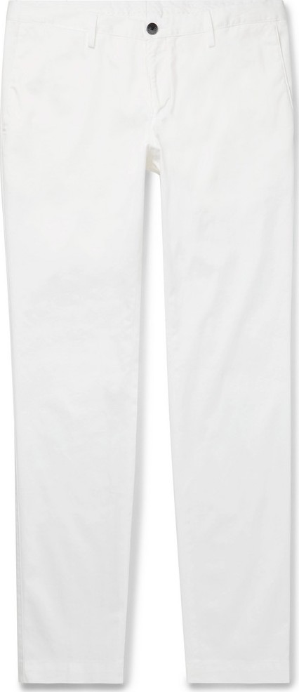 HUGO BOSS Navy Stanino Slim-Fit Cotton-Blend Twill Chinos