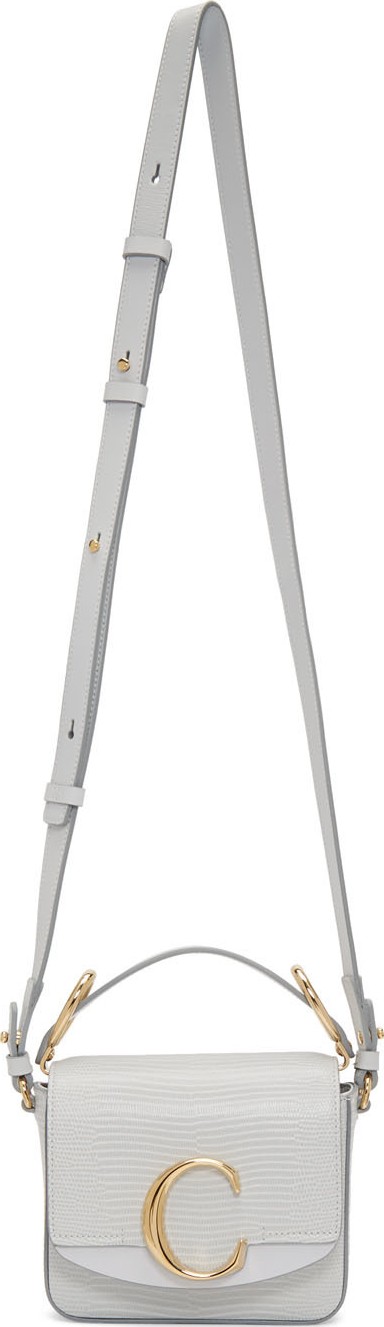 Chloe Grey Lizard Mini 'Chloé C' Bag