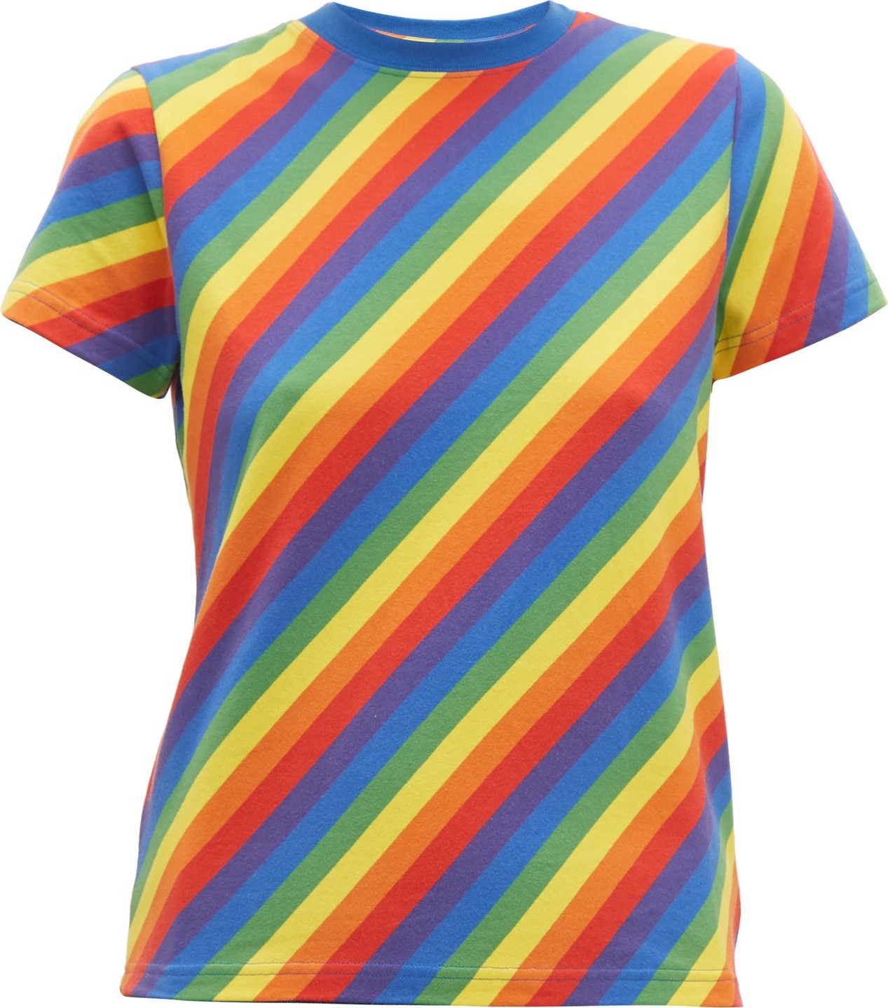 Balenciaga Rainbow stripe-print cotton T-shirt