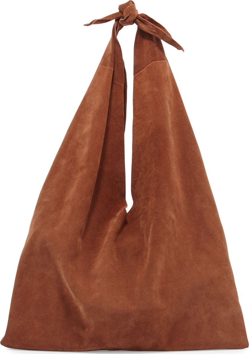 THE ROW Bindle Knot Suede Hobo Bag