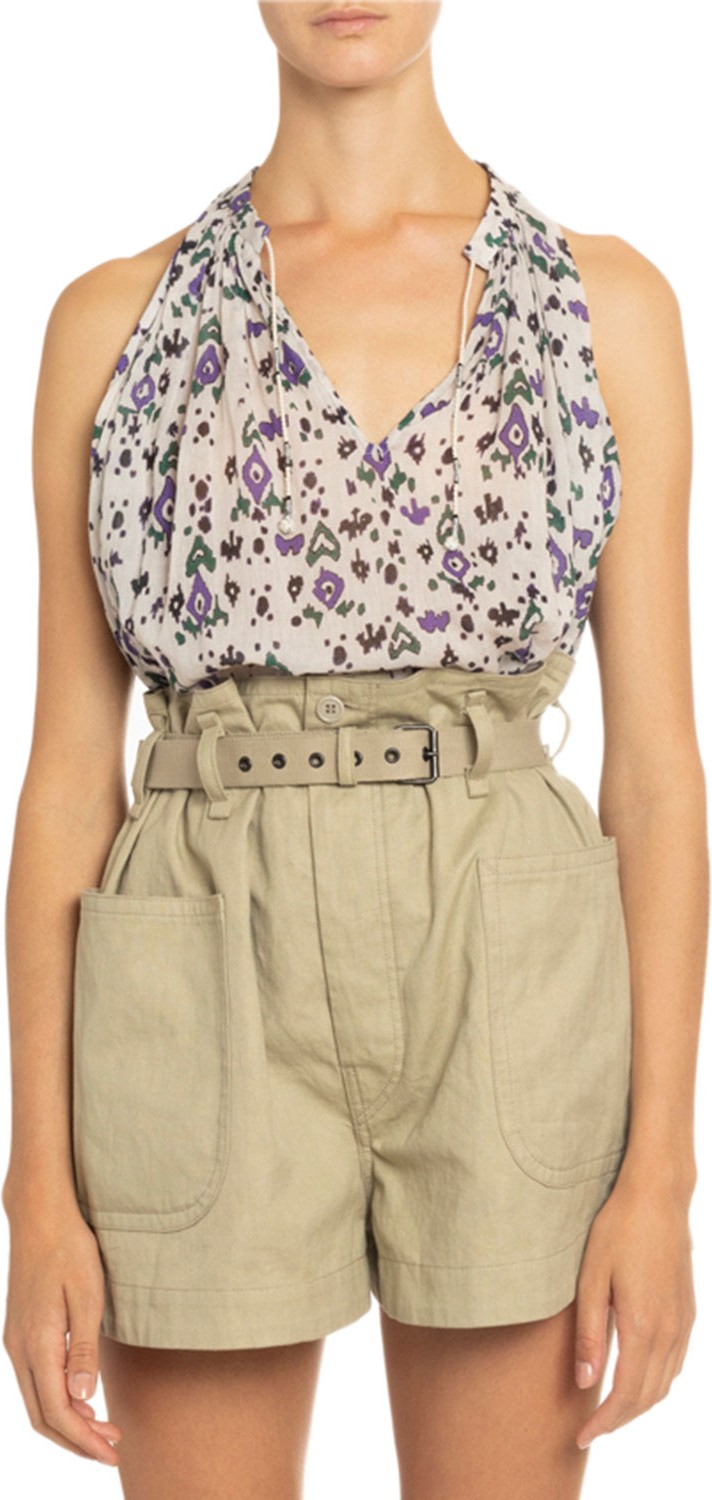 Isabel Marant Etoile Ryson Printed Sleeveless Top