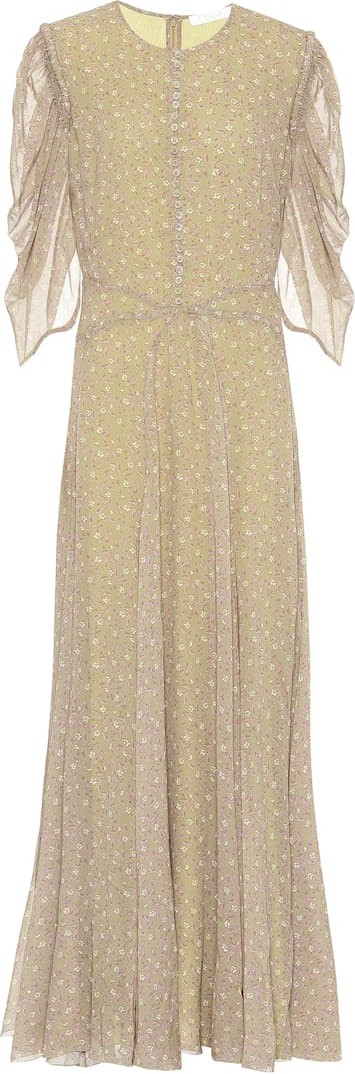 Chloe Floral-print silk-georgette dress