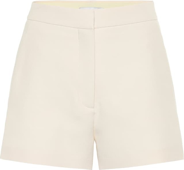 Valentino High-rise wool and silk shorts