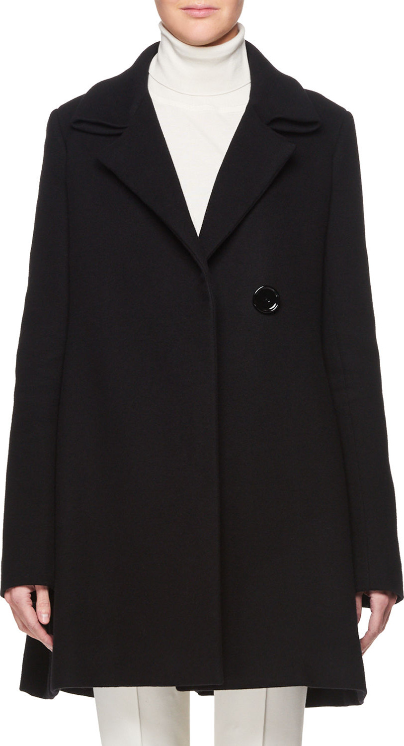 THE ROW Ralty Single-Breasted Wool-Blend Pea Coat