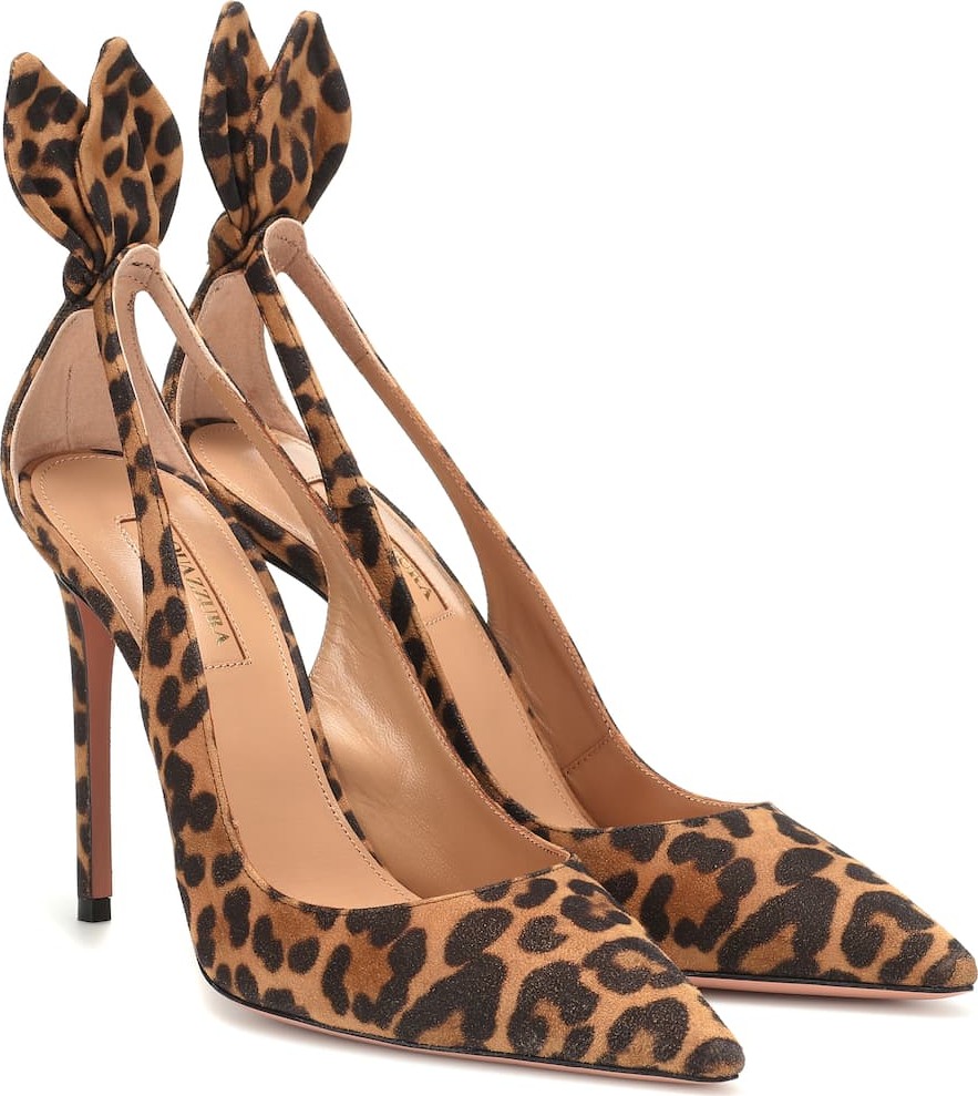 Aquazzura Deneuve 105 suede pumps