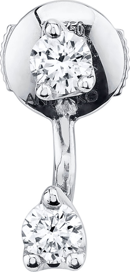 Anita Ko 18k White Gold Diamond Orbit Earring (Single)