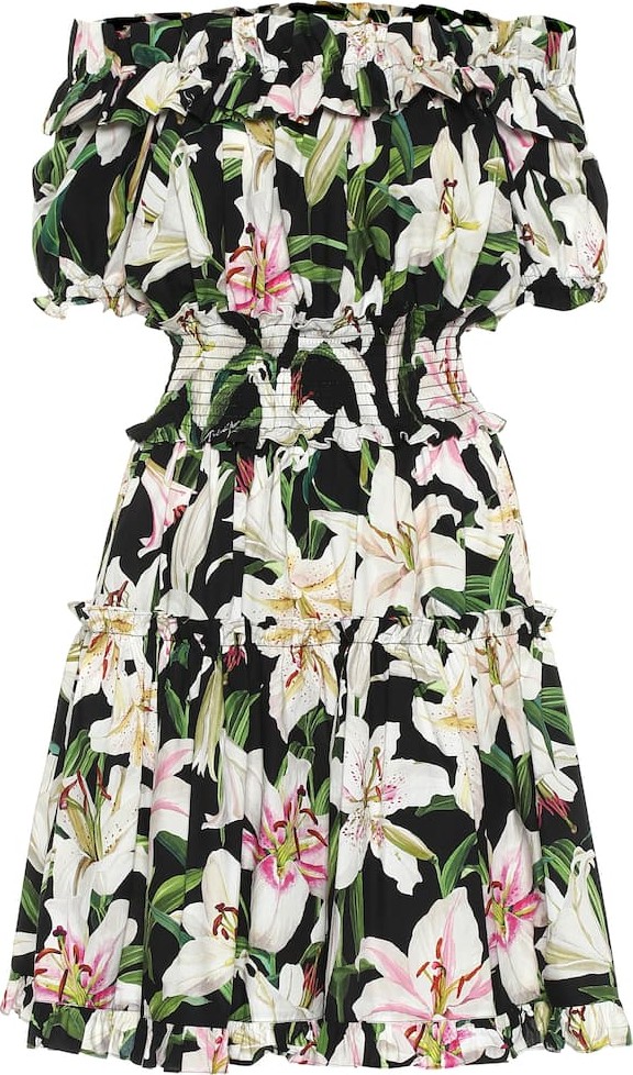 Dolce & Gabbana Foral cotton-poplin dress