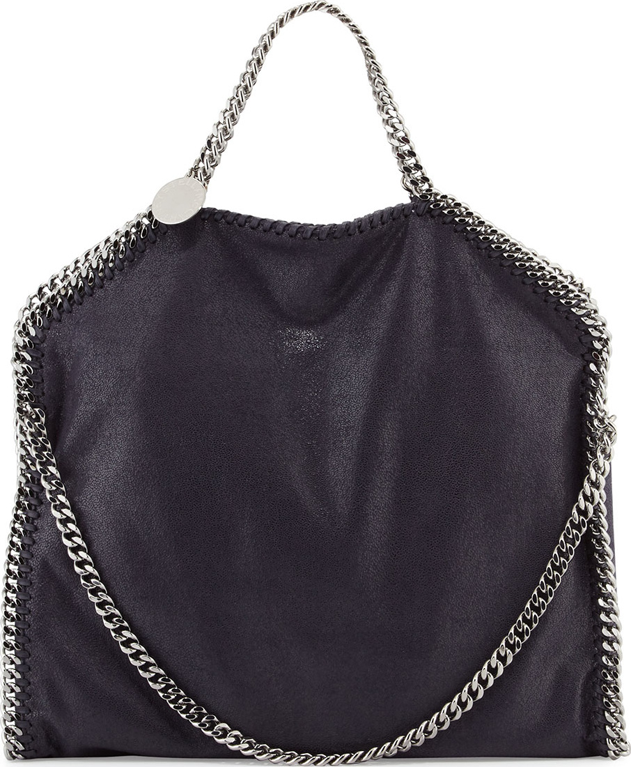 Stella McCartney Falabella Fold-Over Tote Bag, Navy