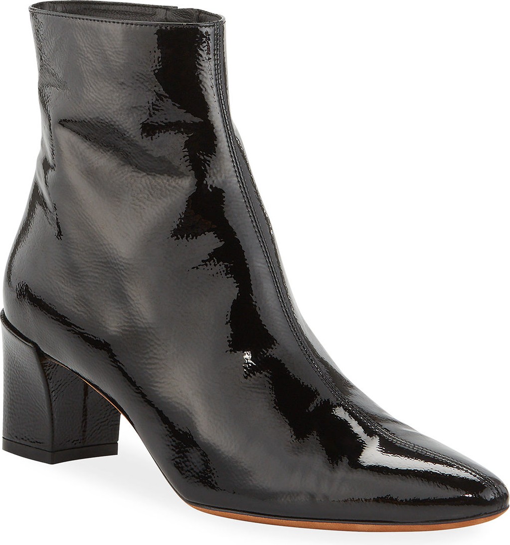 Vince Lanica Patent Leather Zip Booties