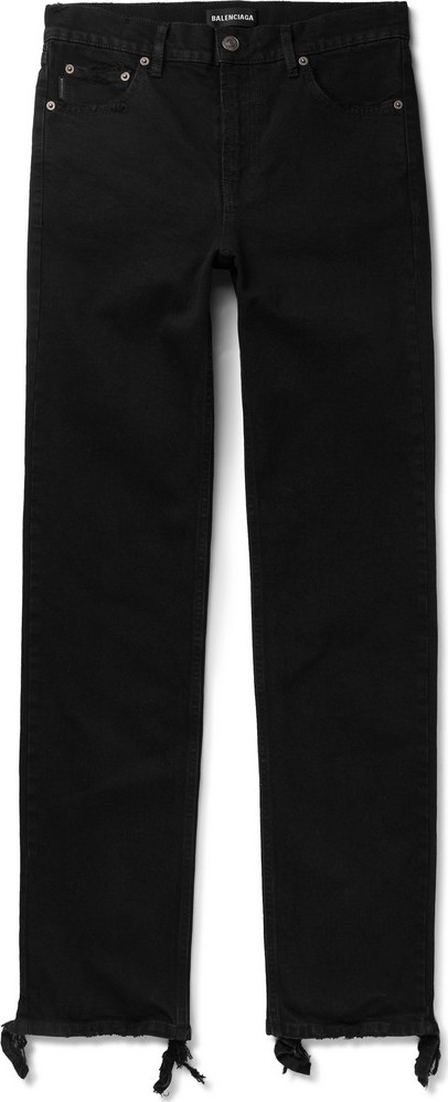 Balenciaga Skinny-Fit Distressed Stretch-Denim Jeans