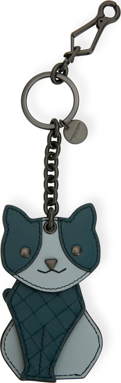 Bottega Veneta Leather Cat Key Chain Charm