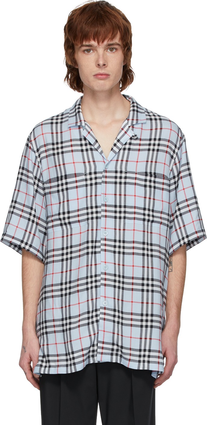 Burberry London England Blue Check Raymouth Shirt