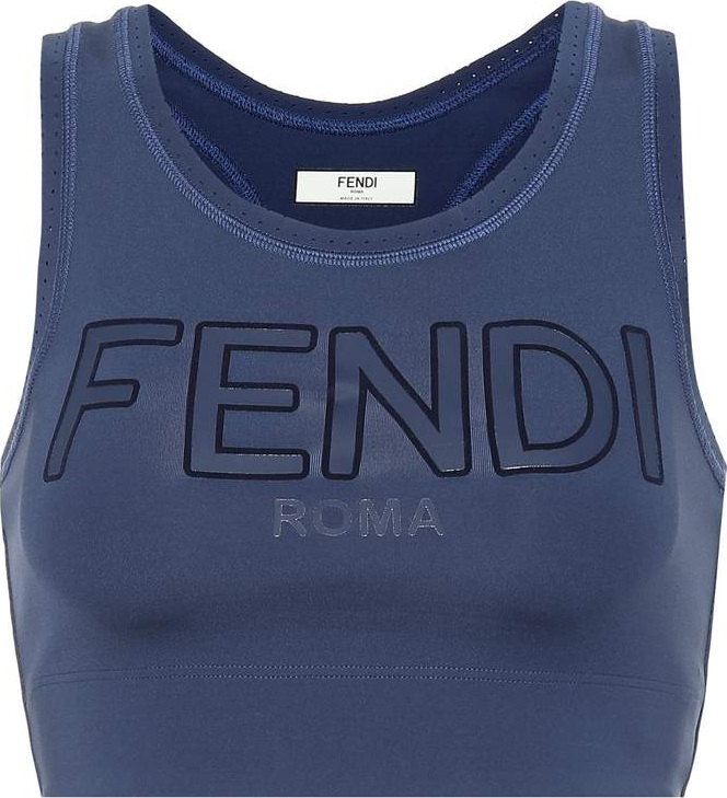 Fendi Logo technical sports bra