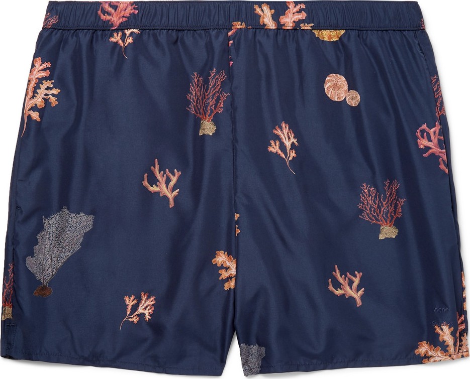 Acne Studios Slim-Fit Mid-Length Printed Swim Shorts