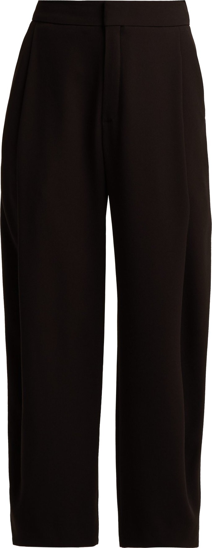 Chloe Mid-rise pleated crepe trousers