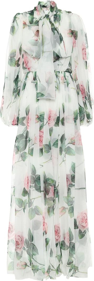 Dolce & Gabbana Floral silk-chiffon gown