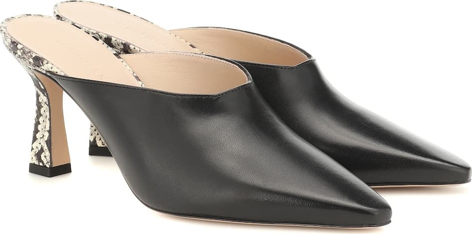 Wandler Lotte leather mules