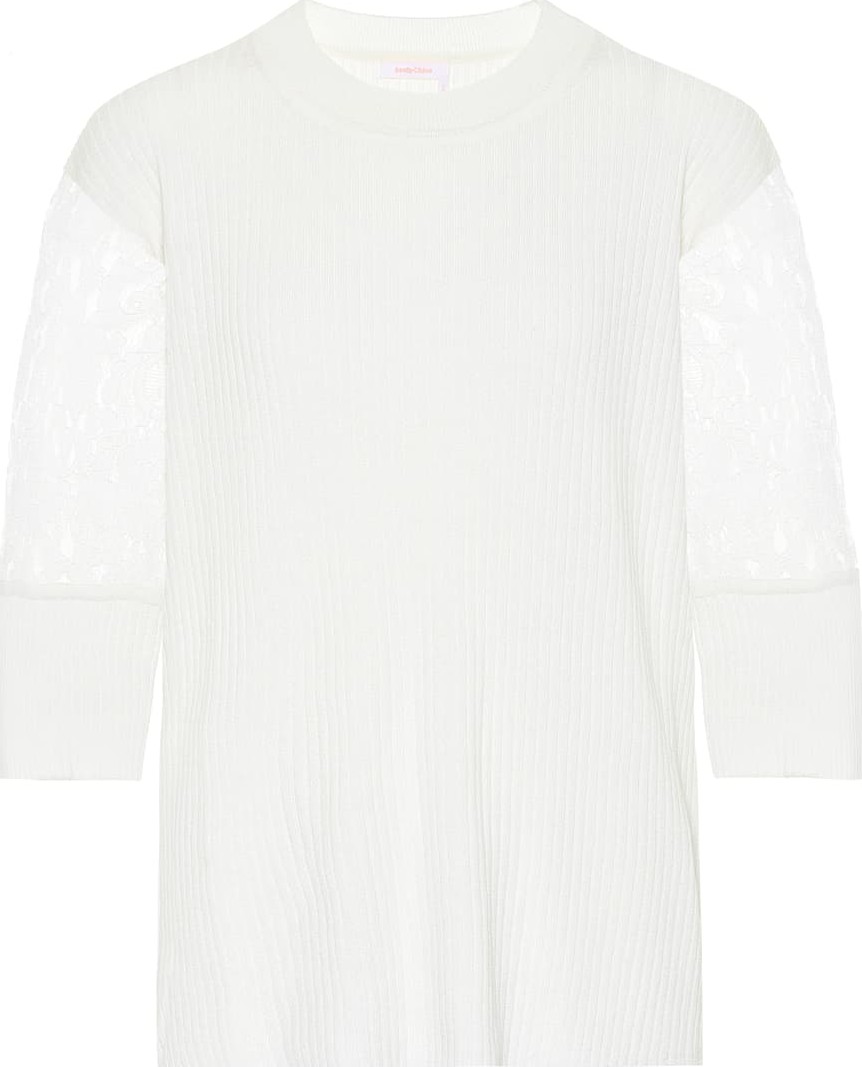See By Chloé Wool and cotton-blend sweater