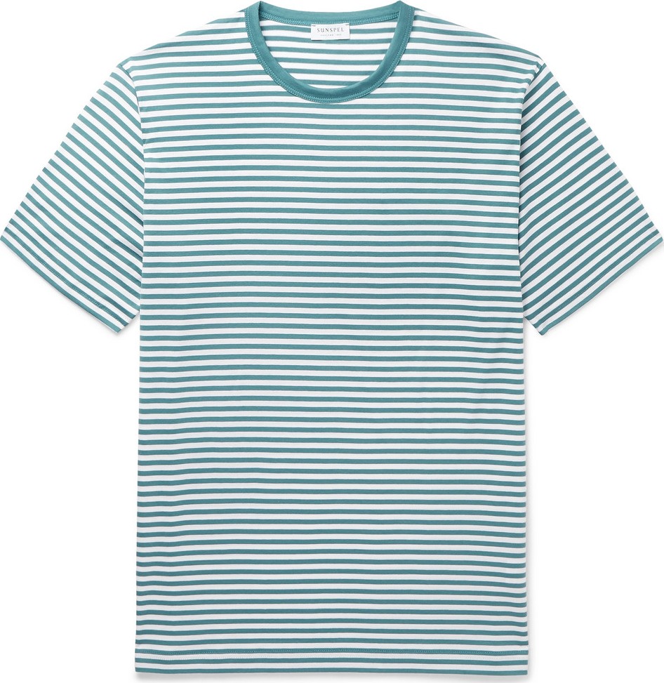 Sunspel Striped Cotton-Jersey T-Shirt