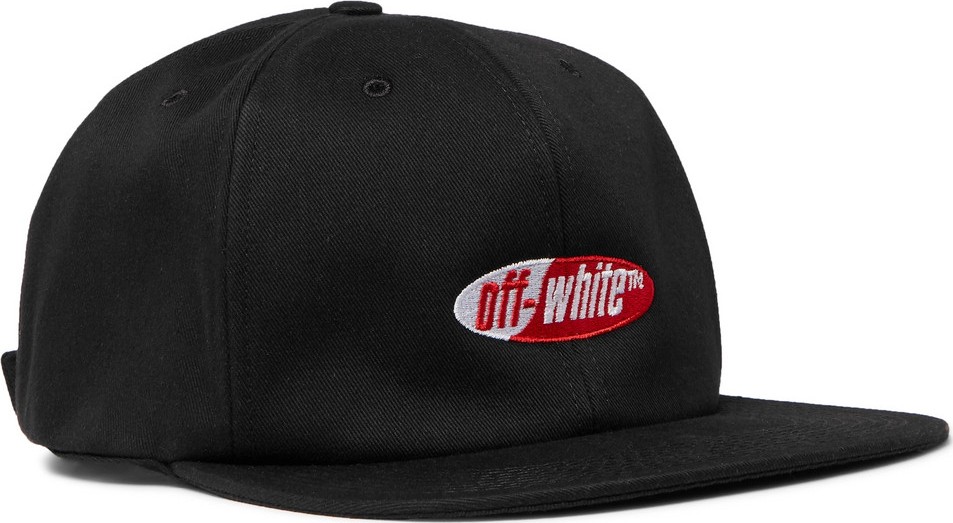 Off White Logo-Embroidered Cotton-Twill Baseball Cap