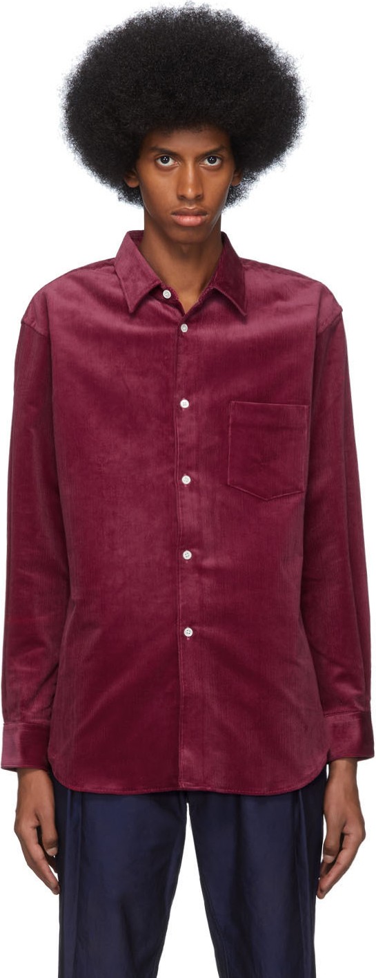 Comme Des Garcons Red Corduroy Shirt